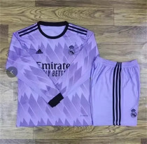 Long sleeve 22-23 Real Madrid Away Set.Jersey & Short High Quality