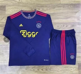 Long sleeve 22-23 Ajax Away Set.Jersey & Short High Quality