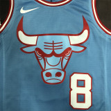 Chicago Bulls 公牛队 蓝色 8号 拉文