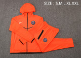 22-23 Paris Saint-Germain (Orange) Jacket and cap set training suit Thailand Qualit
