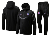 22-23 Barcelona (black) Jacket and cap set training suit Thailand Qualit