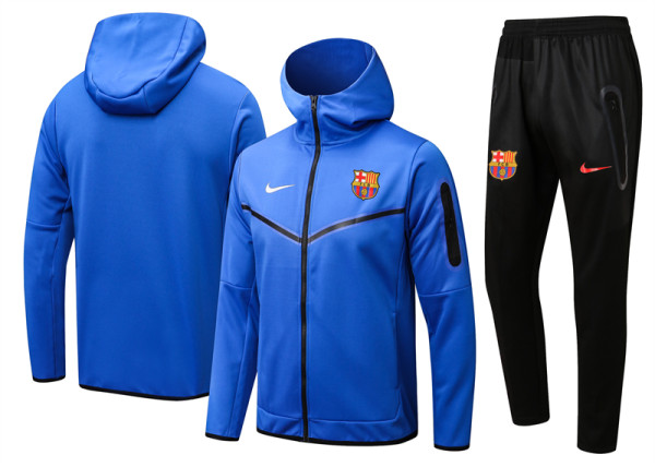 22-23 Barcelona (bright blue) Jacket and cap set training suit Thailand Qualit