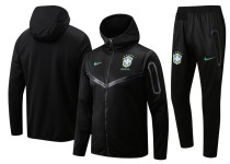 22-23 Brazil (black) Jacket and cap set training suit Thailand Qualit