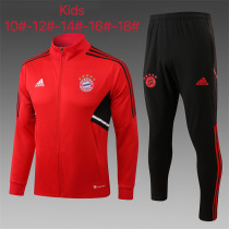 Young 22-23 Bayern München (Red) Jacket Sweater tracksuit set