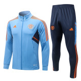 22-23 Manchester United (blue) Jacket Adult Sweater tracksuit set