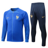 2022 France (bright blue) Jacket Sweater tracksuit set