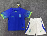 Kids kit 2022 Brazil Away Thailand Quality