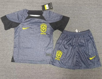 Kids kit 2022 Brazil (Goalkeeper)Thailand Quality