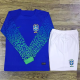 Long sleeve 2022 Brazil Away Adult Jersey & Short Set Quality