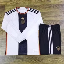 Long sleeve 2022 Germany home Adult Jersey & Short Set Quality