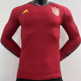 Long sleeve 2022 Spain home Player Version Thailand Quality