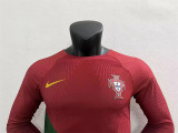 Long sleeve 2022 Portugal home Player Version Thailand Quality