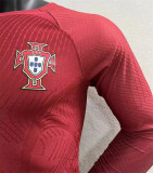 Long sleeve 2022 Portugal home Player Version Thailand Quality