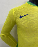 Long sleeve 2022 Brazil home Player Version Thailand Quality