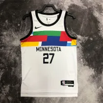 23 Minnesota Timberwolves 23赛季 森林狼 城市版 27号 戈贝尔