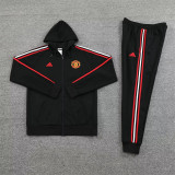 22-23 Manchester United (black) Jacket and cap set training suit Thailand Qualit