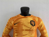 Long sleeve 2022 Netherlands home Player Version Thailand Quality