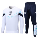 22-23 Manchester City (White) Adult Sweater tracksuit set