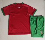 Kids kit 2022 Morocco home Thailand Quality