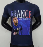 2022 France (Cotton T-shirt) Fans Version Thailand Quality