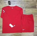 Long sleeve 23-24 Liverpool home Set.Jersey & Short High Quality