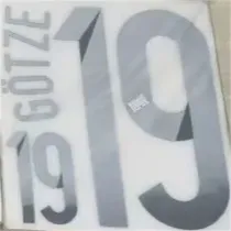 2014 Germany Away Vintage Ball Star ：GOTZE 19#