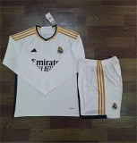 Long sleeve 23-24 Real Madrid home Set.Jersey & Short High Quality