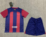 Kids kit 23-24 FC Barcelona home Thailand Quality