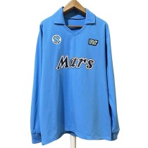 Long sleeve 89-90 SSC Napoli home Retro Jersey Thailand Quality