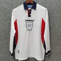 Long sleeve 1998 England home Retro Jersey Thailand Quality