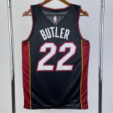 23 Miami Heat NBA  23赛季 热火队 V领 黑色 22号 巴特勒