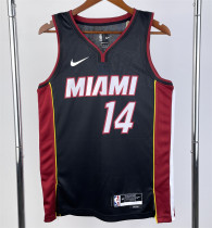 23 Miami Heat NBA  23赛季 热火队 V领 黑色 14号 希罗