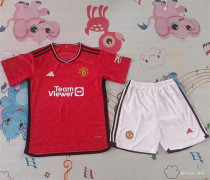 Kids kit 23-24 Manchester United home Thailand Quality