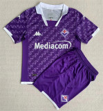 Kids kit 23-24 Fiorentina home Thailand Quality