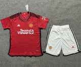 23-24 Manchester United home Set.Jersey & Short High Quality