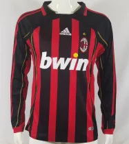 Long sleeve 06-07 AC Milan home Retro Jersey Thailand Quality