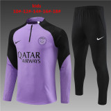 Player Version Young 23-24 Paris Saint-Germain (purple) Sweater tracksuit set