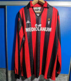 Long sleeve 89-90 AC Milan home Retro Jersey Thailand Quality