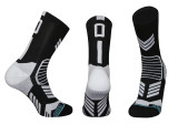0-9 Number Basketball Socks black Number 3  (Single pack)