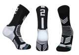 0-9 Number Basketball Socks black Number 7  (Single pack)