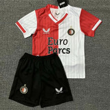 Kids kit 23-24 Feyenoord Rotterdam home Thailand Quality