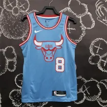 Chicago Bulls 公牛队 蓝色 8号 拉文