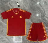 23-24 AS Roma home Set.Jersey & Short High Quality