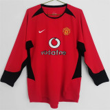 Long sleeve 02-04 Manchester United home Retro Jersey Thailand Quality