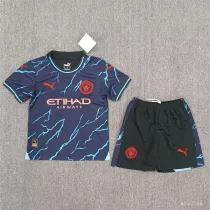 Kids kit 23-24 Manchester City Third Away Thailand Quality