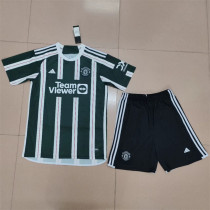 23-24 Manchester United Away Set.Jersey & Short High Quality