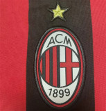 Long sleeve 08-09 AC Milan home Retro Jersey Thailand Quality