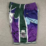 23 密尔沃基雄鹿队 Milwaukee Bucks Swing Man Green Pocket Shorts