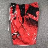 23 迈阿密热火 Miami Heat Swing Man Red Embroidery Ball Shorts
