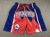 23赛费城76人 Philadelphia 76ers Swinging embroidered pocket shorts in red